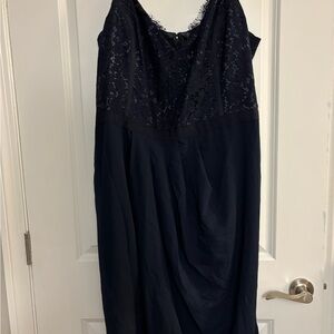 City Chic Navy Lace Midi Dress